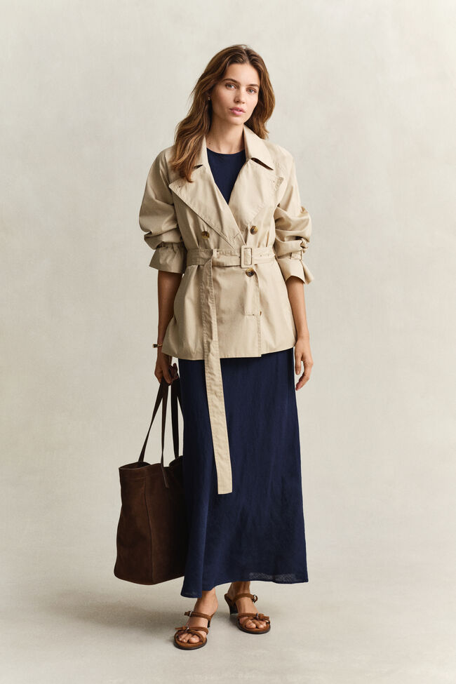 Snedskuren midikl&auml;nning i linne