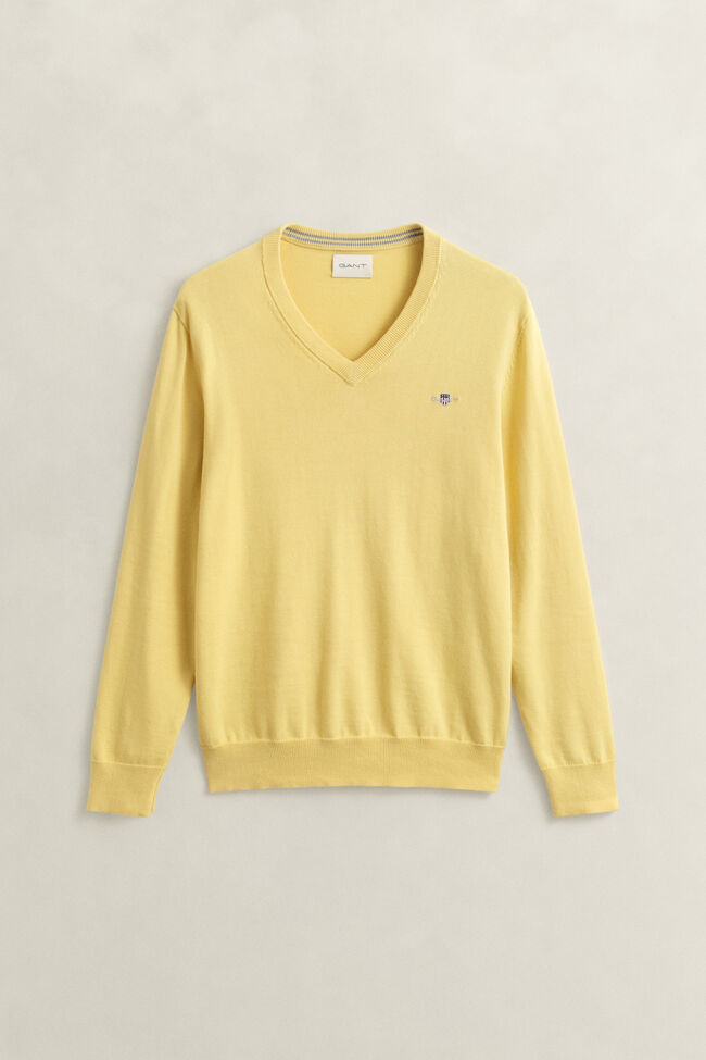 Klassisk V-ringad bomullstr&ouml;ja