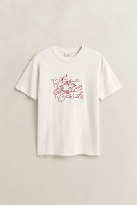 T-shirt med kustmotiv