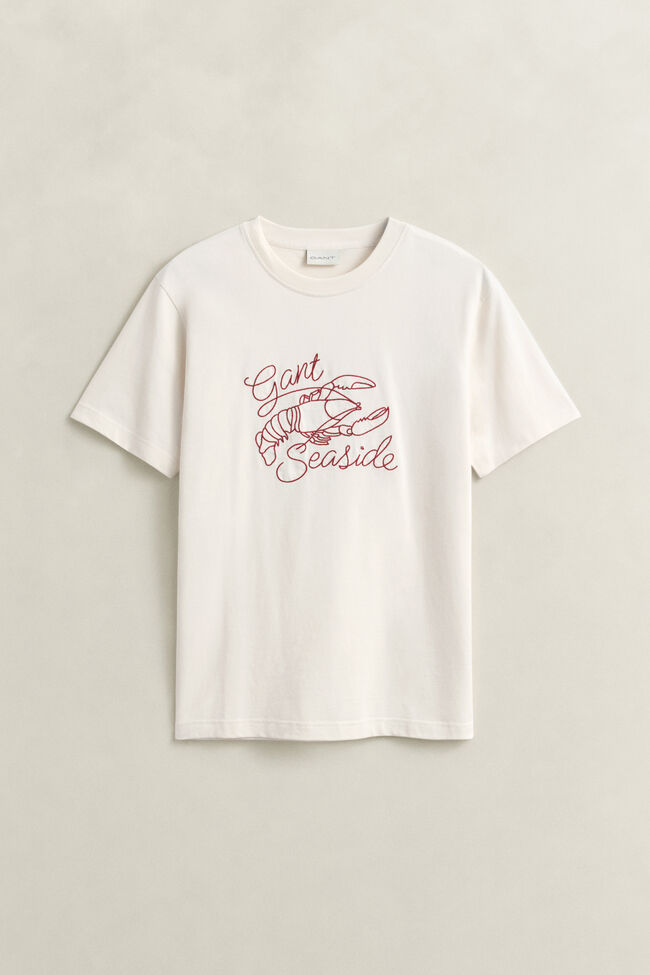 T-shirt med kustmotiv