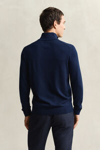 Tr&ouml;ja med half-zip i extra fin merinoull