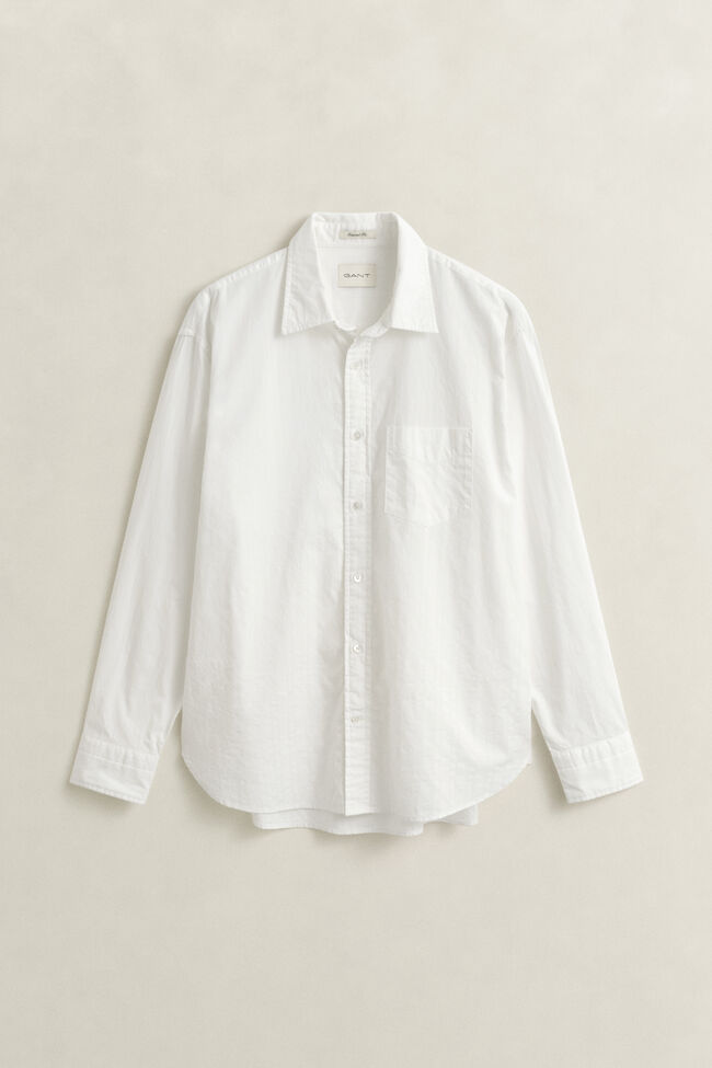 Relaxed fit dobbyv&auml;vd randig skjorta