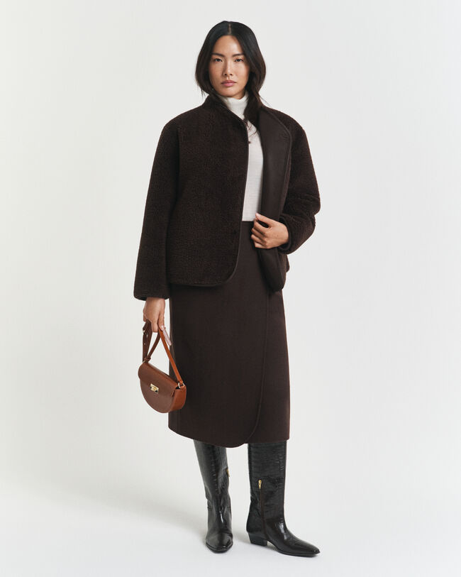 Handsydd omlottkjol i midil&auml;ngd