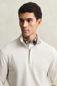 Sacker Rib sweatshirt med half-zip