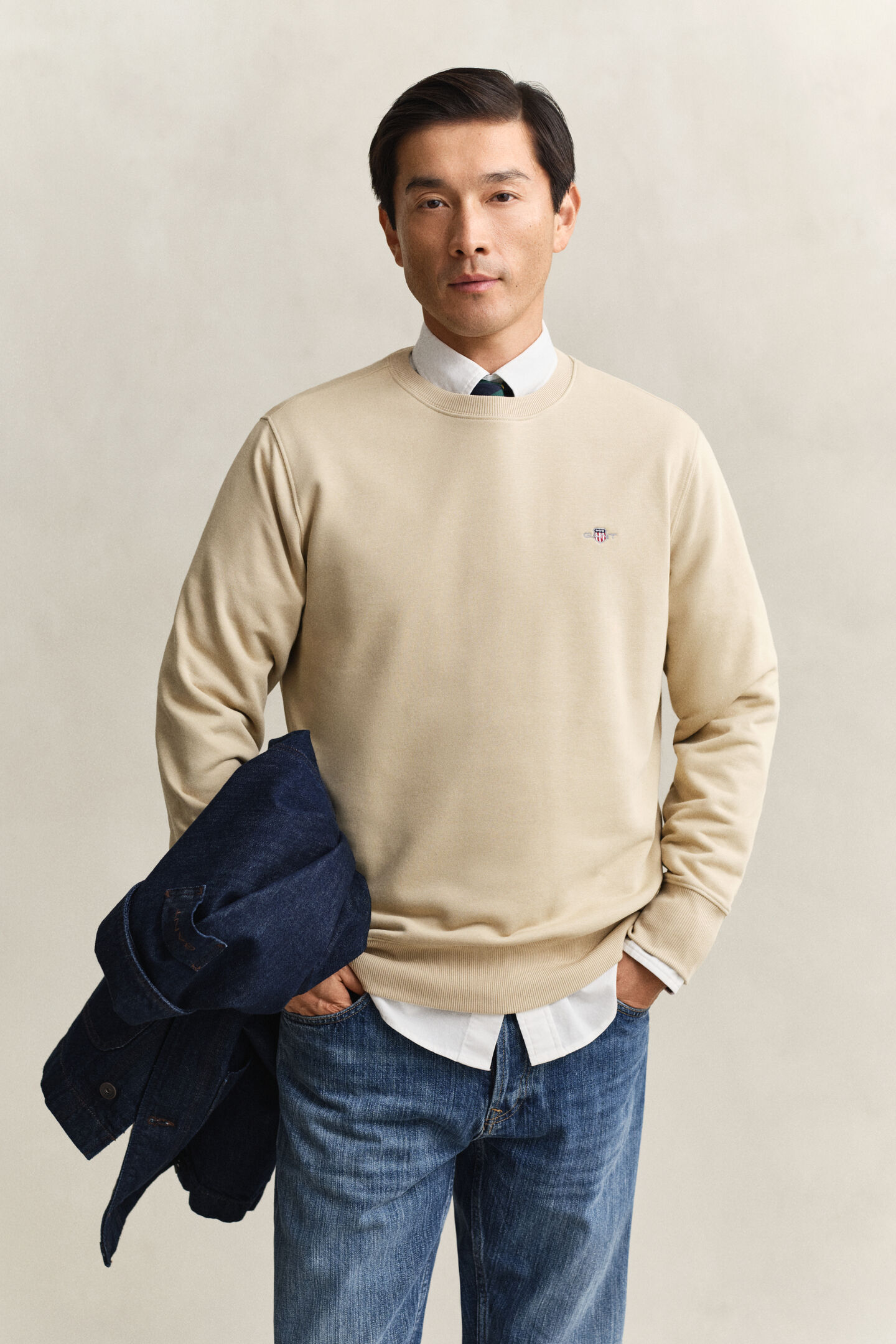 Shield sweatshirt med rund hals