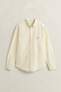 Klassisk oxfordskjorta med mellanbreda r&auml;nder