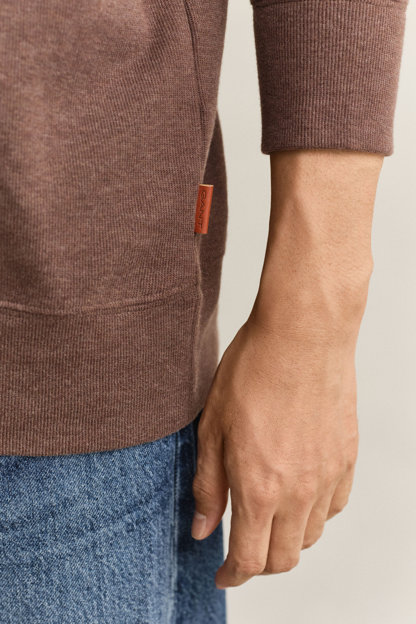 Sacker Rib sweatshirt med half-zip