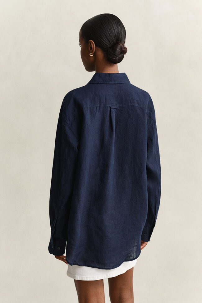 Relaxed fit linneskjorta