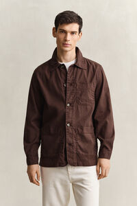 Skjortjacka i linneblandning