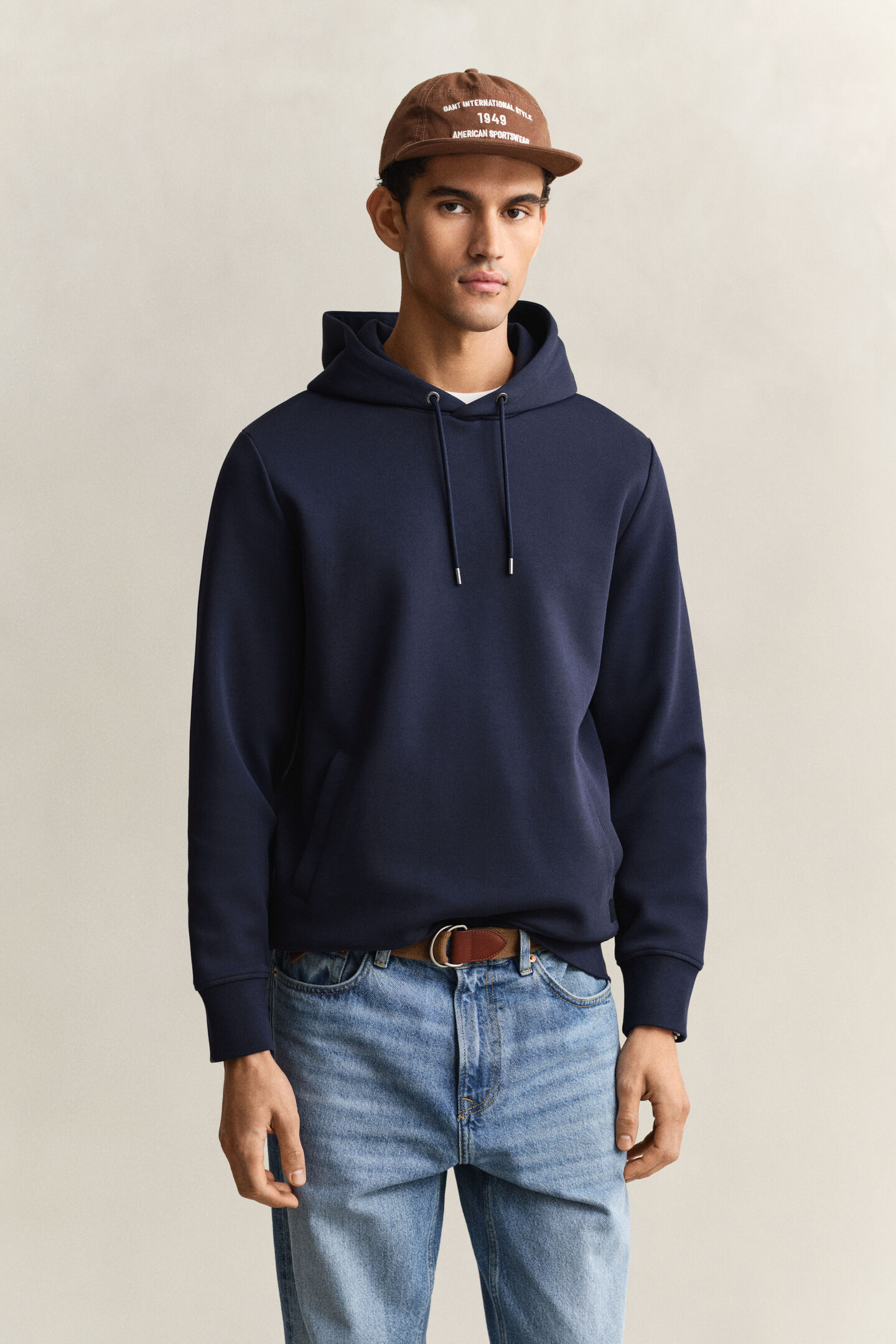 Hoodie i interlock