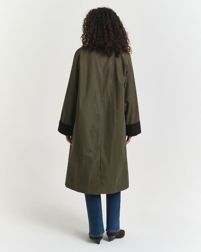 Car Coat i vaxad bomull