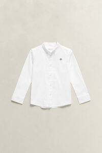 Boys oxfordskjorta med sk&ouml;ldemblem