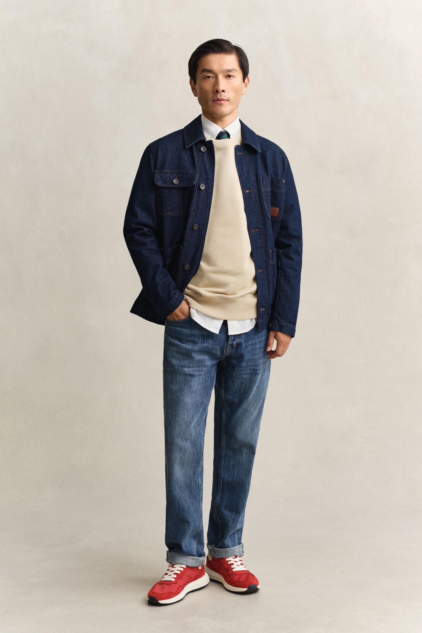 Shield sweatshirt med rund hals