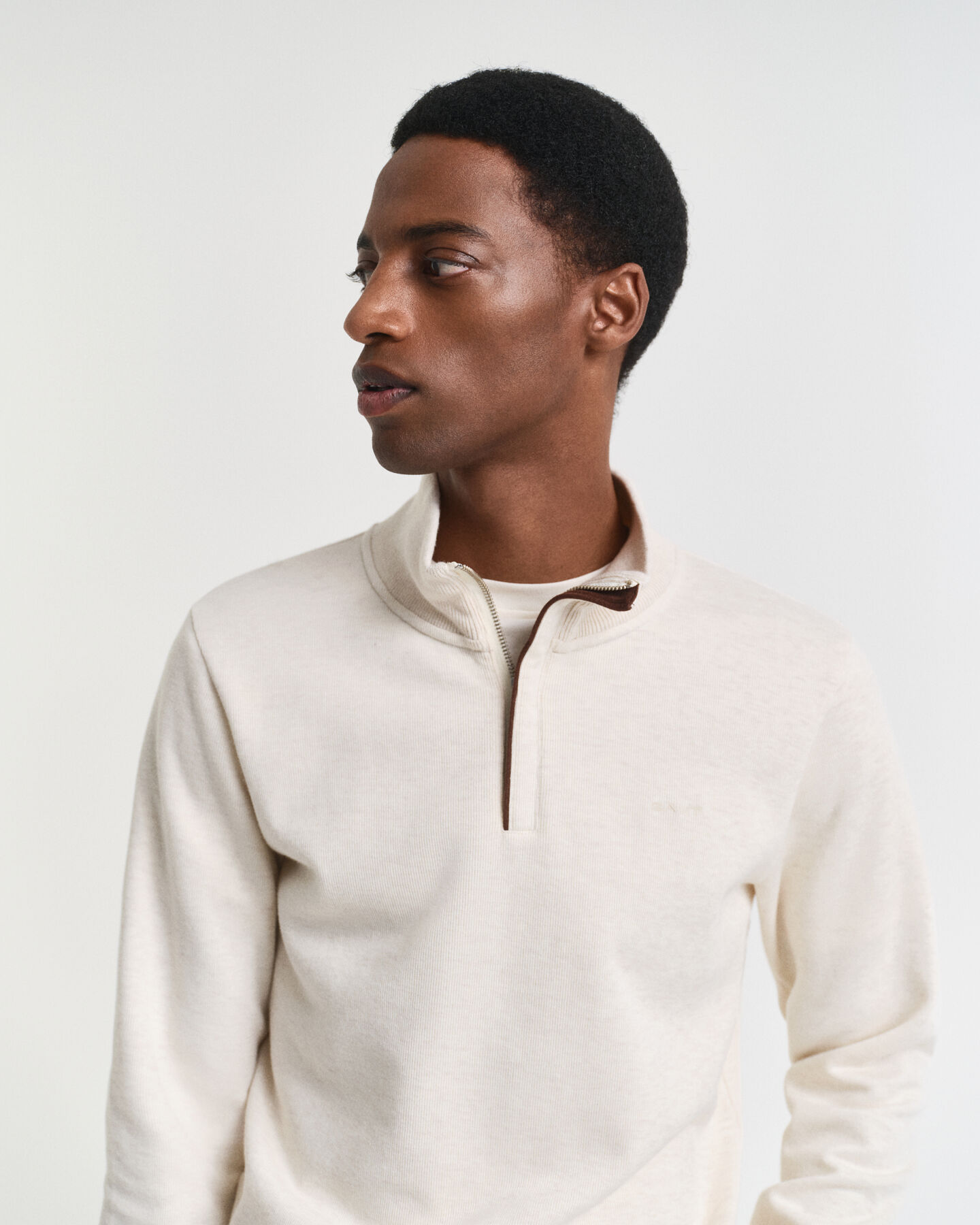 Sacker Rib sweatshirt med half-zip