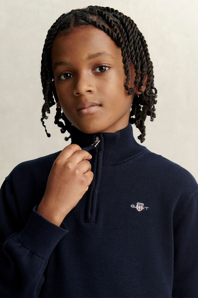 Teen Boys tr&ouml;ja med half-zip