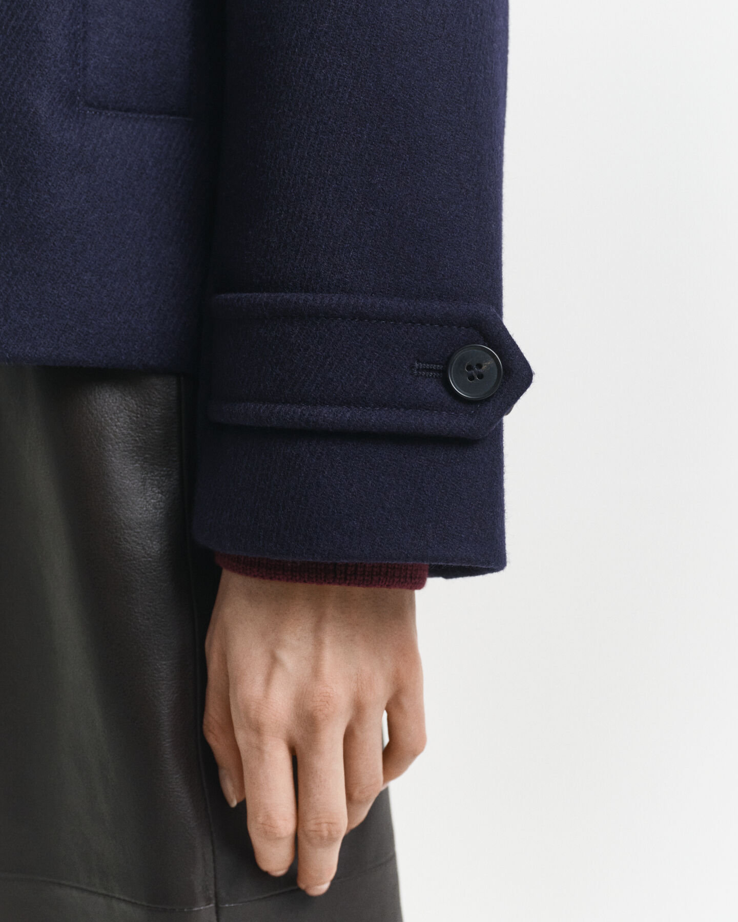 Kort Car Coat i ullblandning