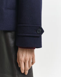 Kort Car Coat i ullblandning