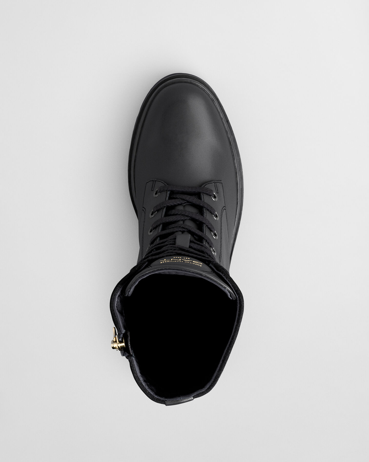 Aligrey boots i l&auml;der med sn&ouml;rning