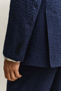 Indigof&auml;rgad kavaj i b&auml;ckeb&ouml;lja