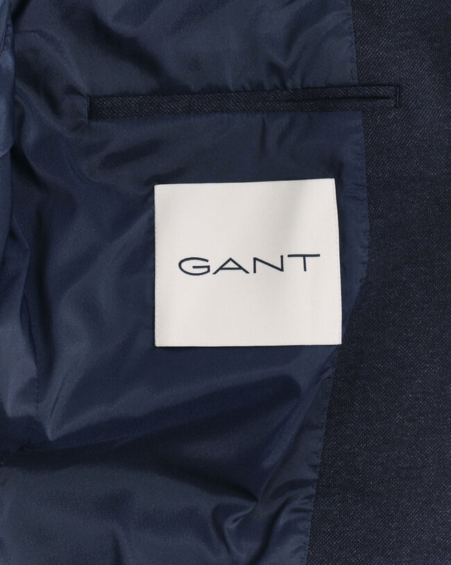 Slim fit tv&aring;f&auml;rgad kavaj i jerseypik&eacute;