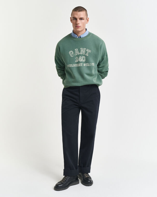 Rundhalsad sweatshirt med tryck