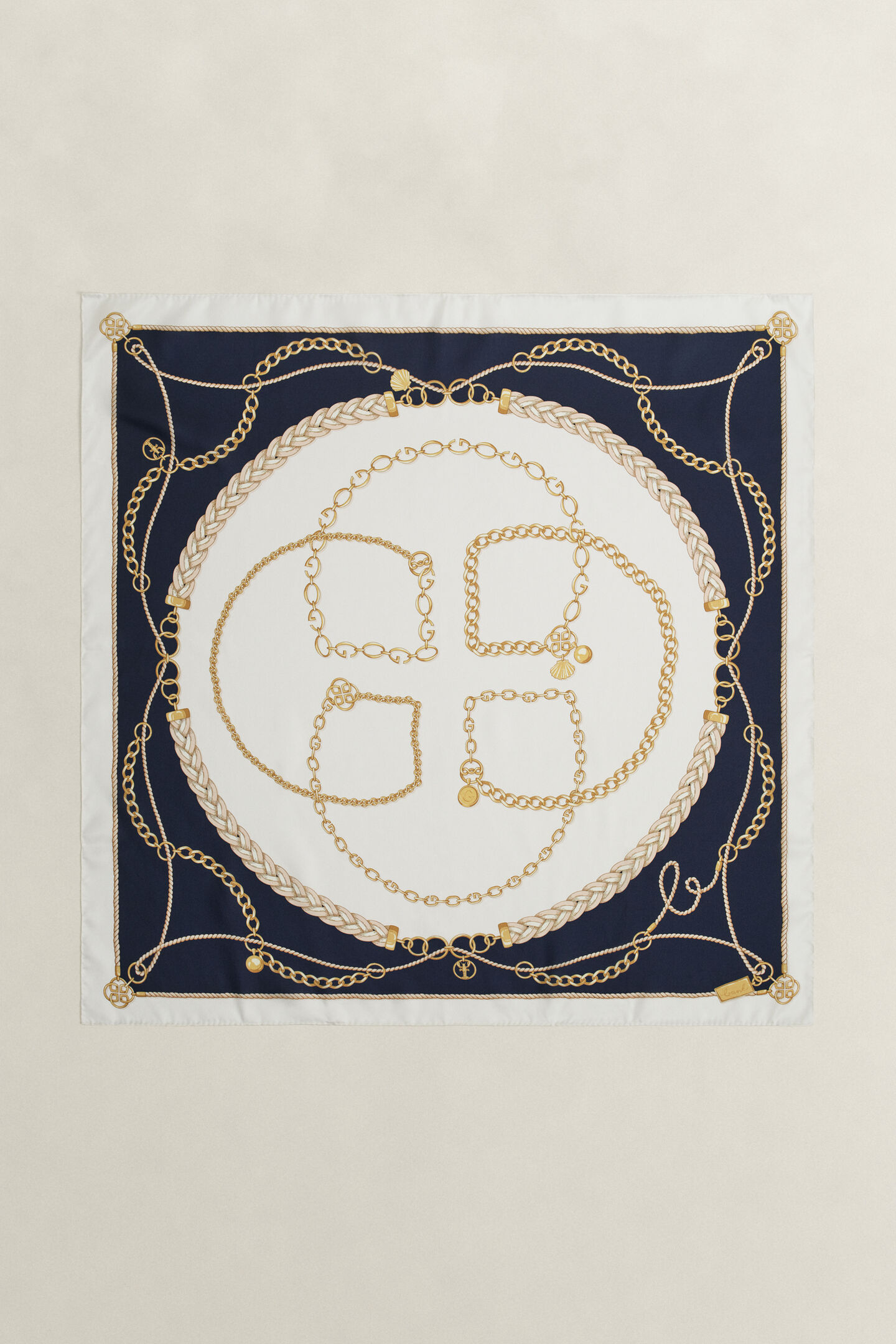 Kedjem&ouml;nstrad sidensjal