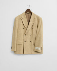 Relaxed fit kostymkavaj med fiskbensm&ouml;nster