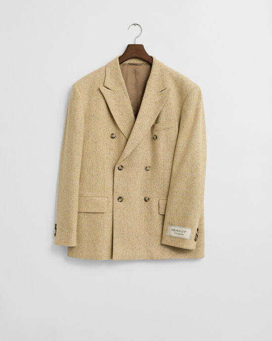 Relaxed fit kostymkavaj med fiskbensm&ouml;nster