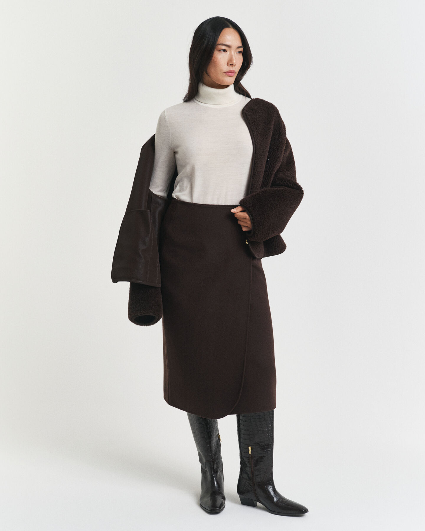 Tr&ouml;ja med polokrage i extra fin merinoull