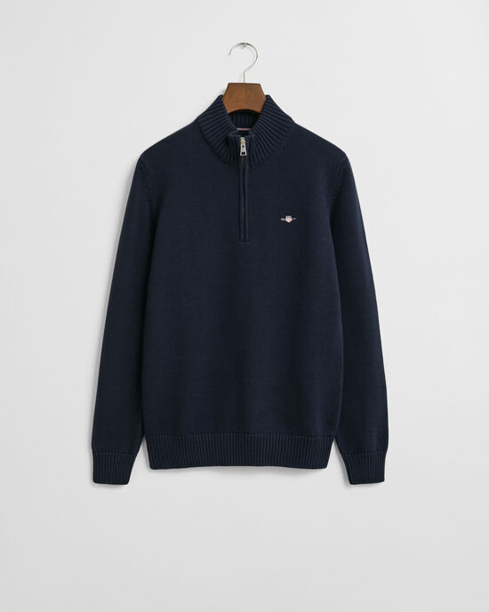 Teens casual bomullstr&ouml;ja med half-zip