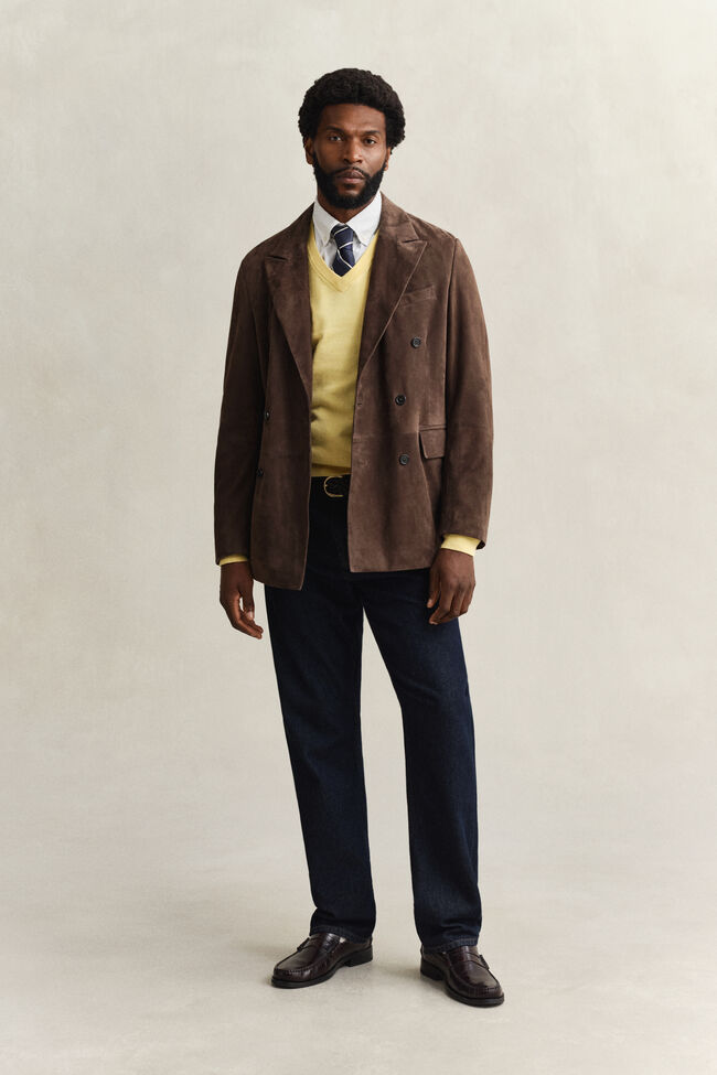 Klassisk V-ringad bomullstr&ouml;ja