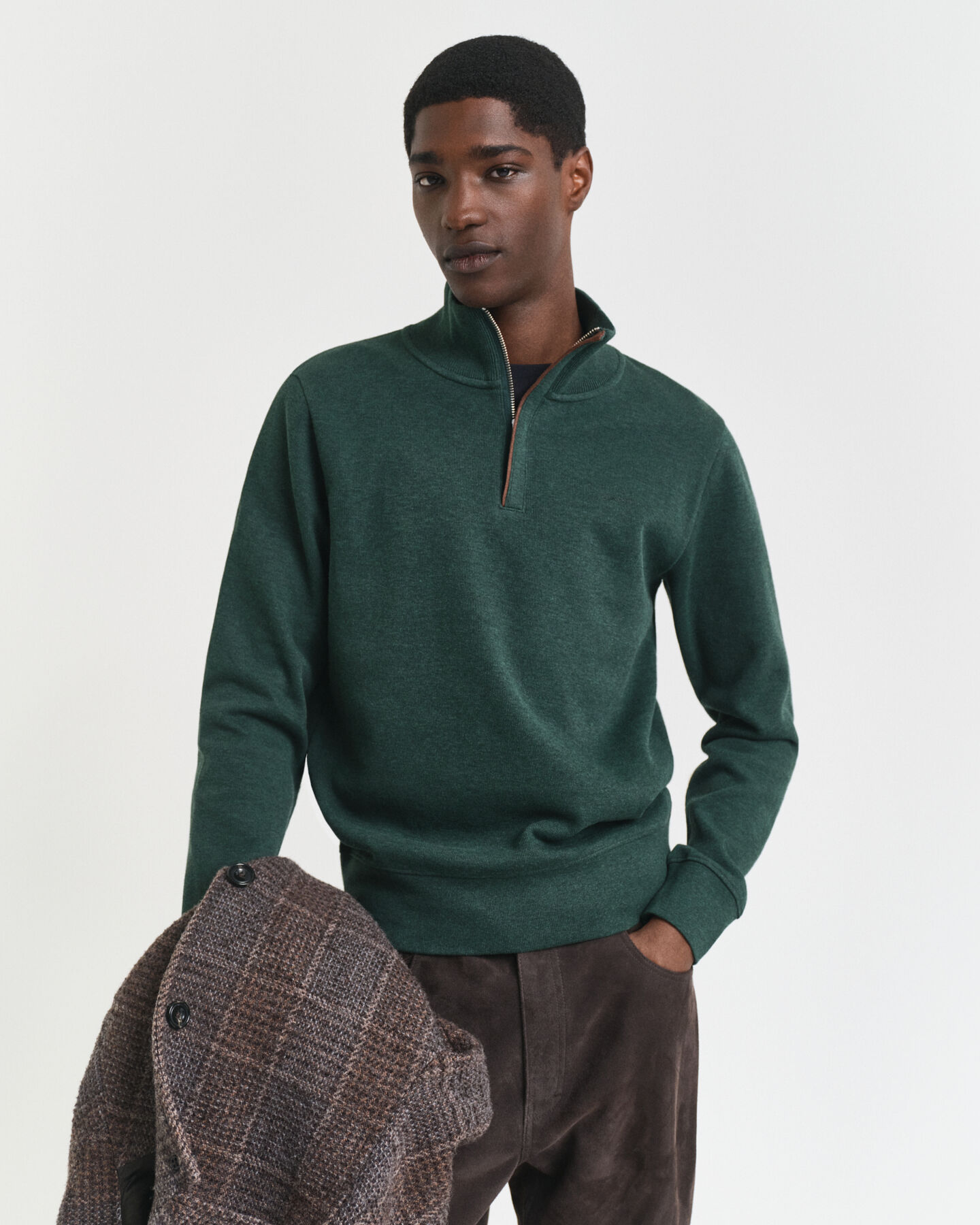 Sacker Rib sweatshirt med half-zip