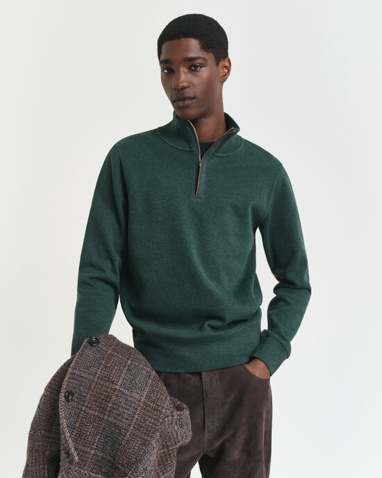 Sacker Rib sweatshirt med half-zip