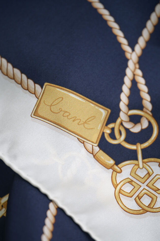 Kedjem&ouml;nstrad sidensjal