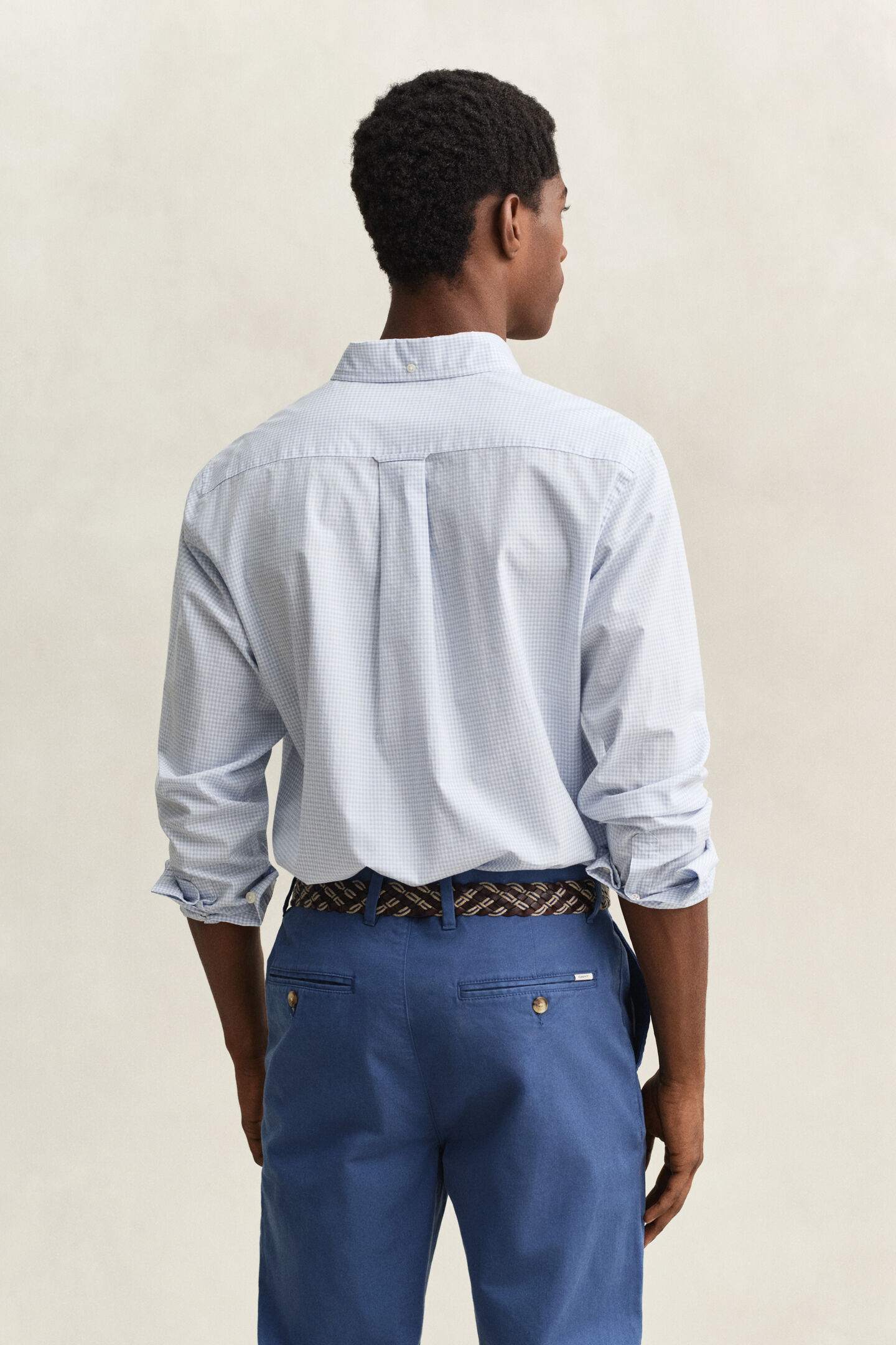 Klassisk poplinskjorta med ginghamv&auml;v