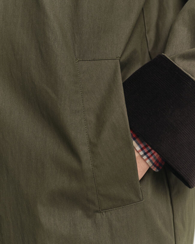 Car Coat i vaxad bomull