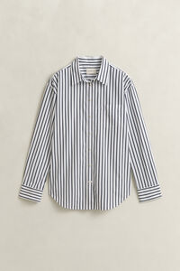 Relaxed fit klassisk randig poplinskjorta