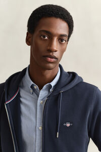 Shield hoodie med dragkedja