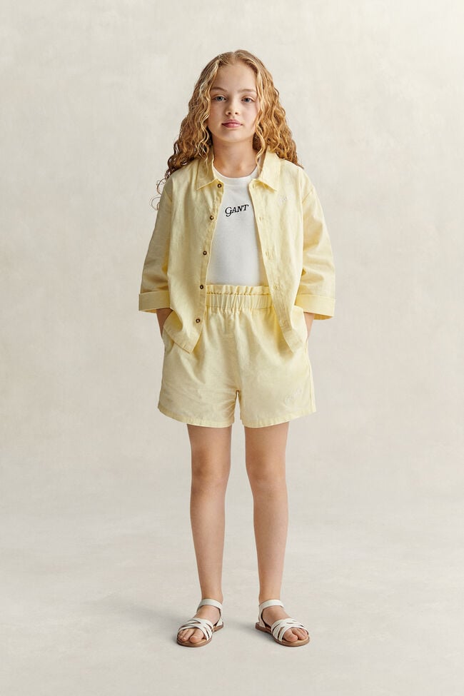 Teen Girls shorts med paperbag-midja