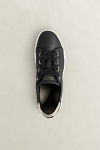 Avona metallicf&auml;rgade sneakers i skinn