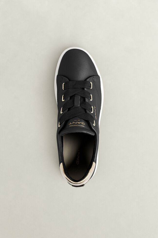 Avona metallicf&auml;rgade sneakers i skinn