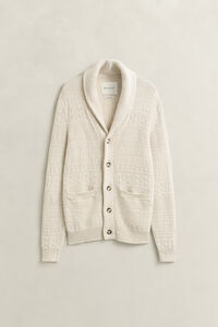 Kofta i bomullsblandning med struktur