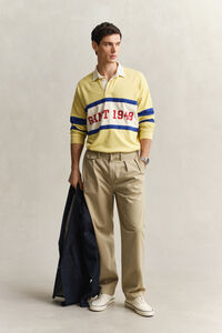 Relaxed fit chinos i bomullstwill
