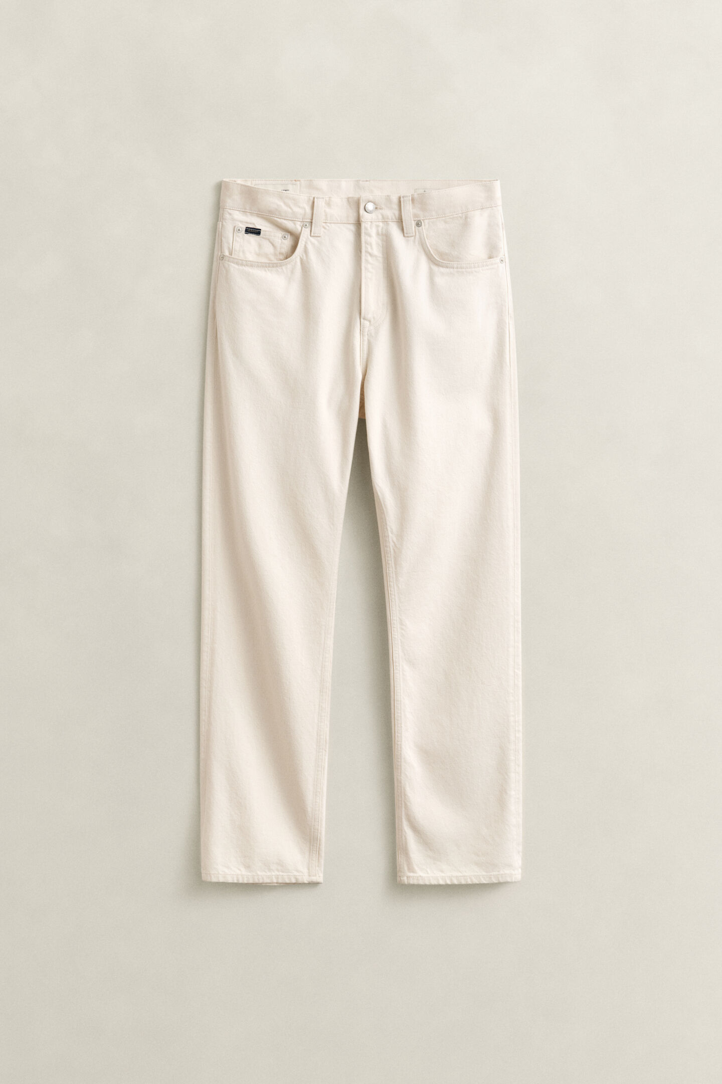 Straight fit jeans i &eacute;cru