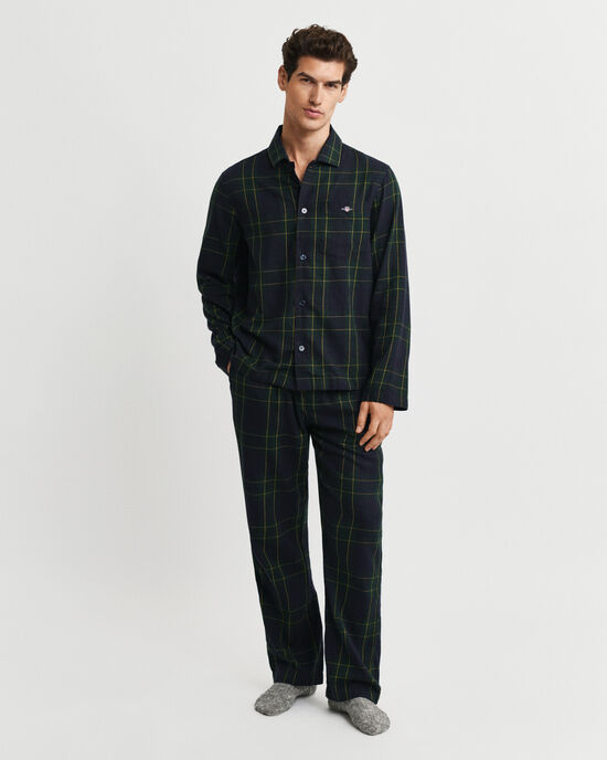 Rutig flanellpyjamas i presentf&ouml;rpackning