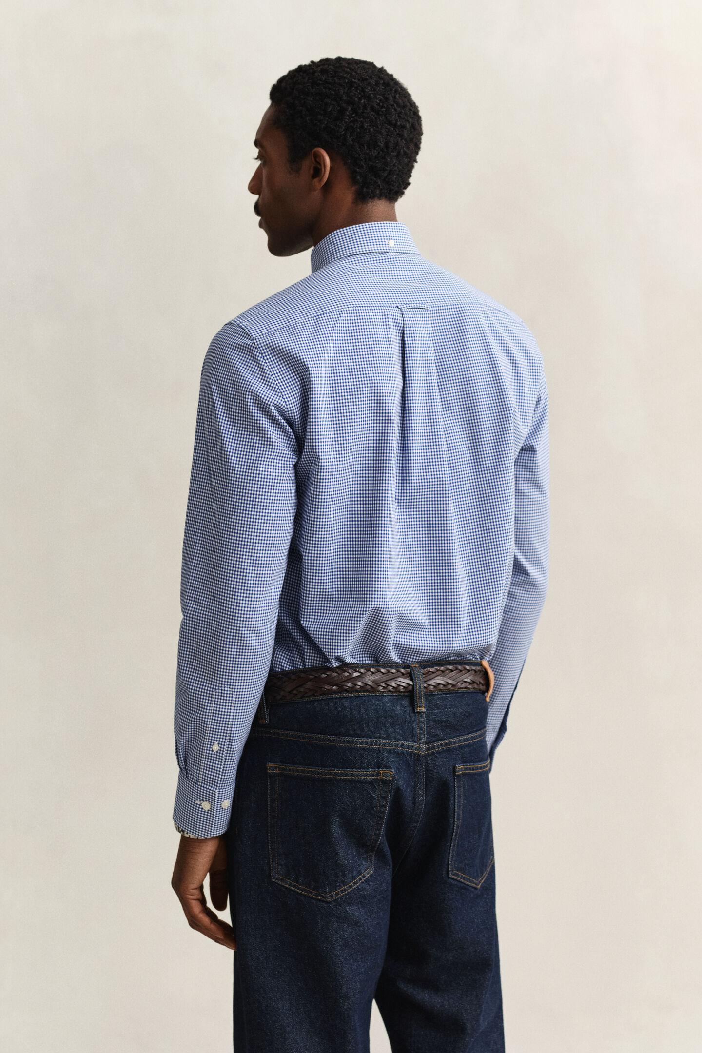 Klassisk poplinskjorta med ginghamv&auml;v