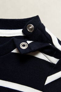 Boys randig T-shirt med logo