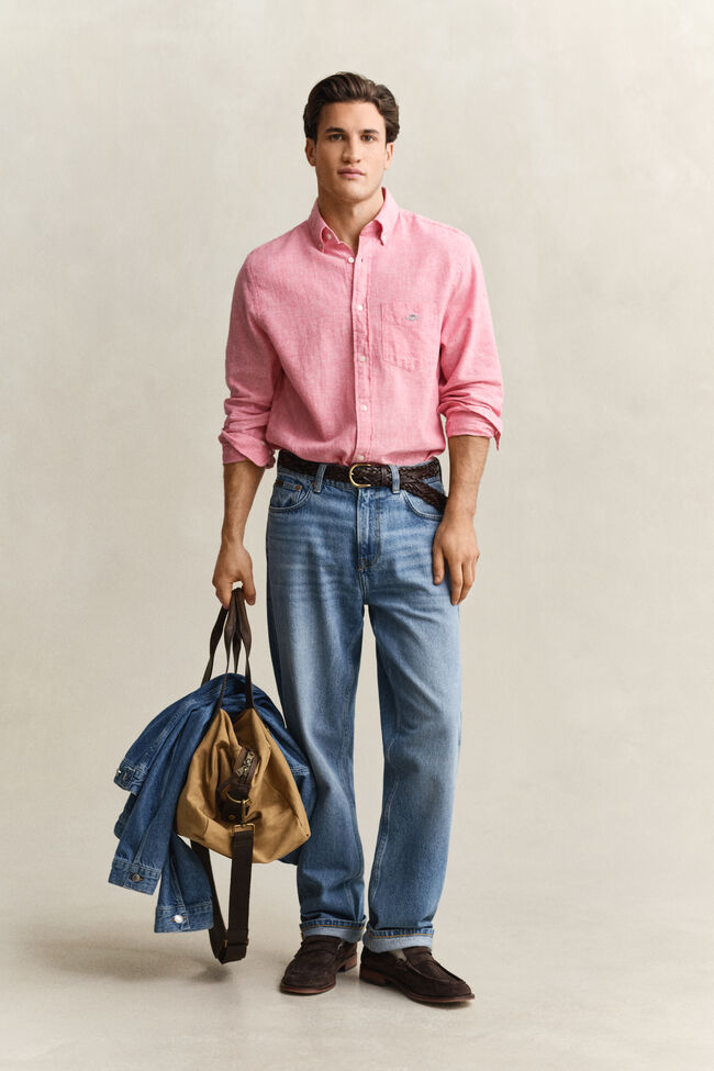 Skjorta i linneblandning