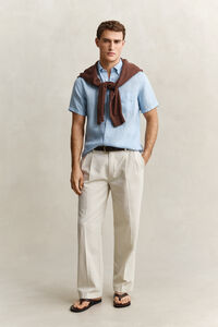 Kort&auml;rmad linneskjorta