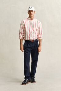 Regular fit chinos i bomullstwill